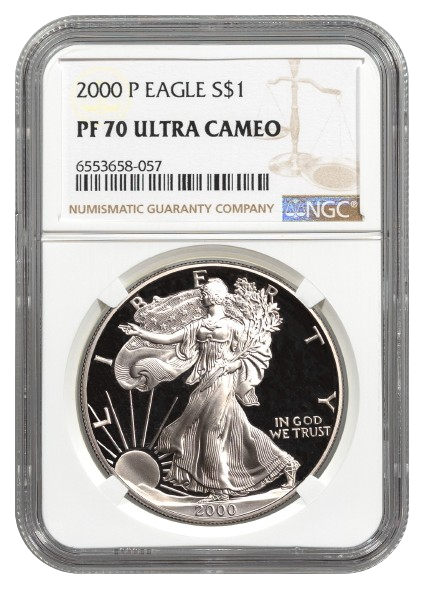 2000-P 1 oz Silver Eagle NGC PF70 Ultra Cameo