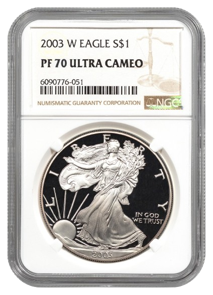 2003-W 1 oz Silver Eagle NGC PF70 Ultra Cameo