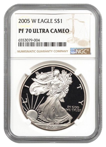 2005-W 1 oz Silver Eagle NGC PF70 Ultra Cameo