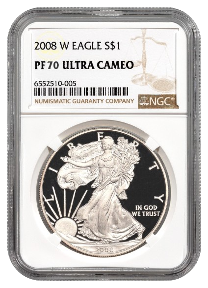 2008-W 1 oz Silver Eagle NGC PF70 Ultra Cameo