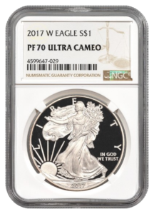 2017-W 1 oz Silver American Eagle NGC PF70 Ultra Cameo