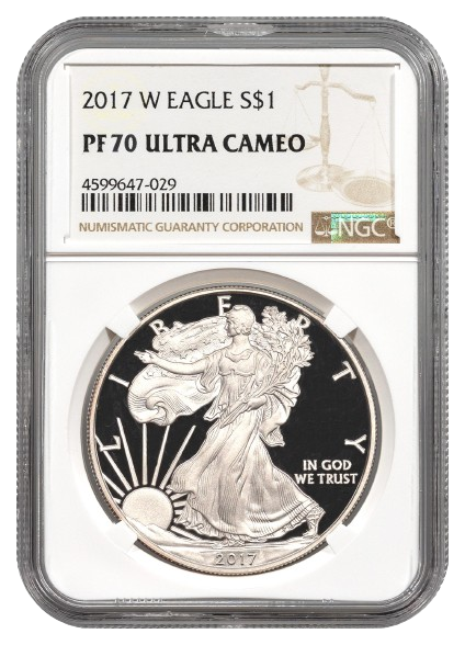 2017-W 1 oz Silver American Eagle NGC PF70 Ultra Cameo