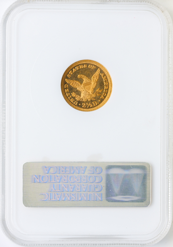 1894 $2.5 Liberty Head slabbed reverse image.