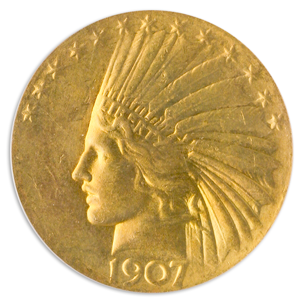 1907 $10 Indian Wire Edge PCGS MS63 CAC 1907 $10 Indian Wire Edge PCGS MS63 CAC