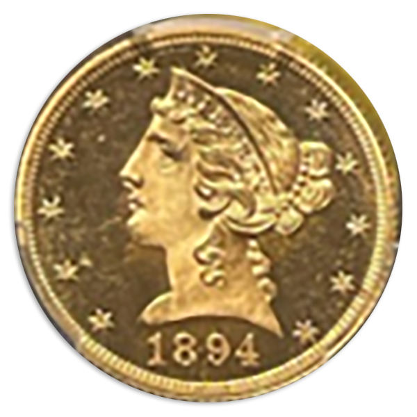 1894 $5 Liberty PCGS PR65 Deep Cameo  CAC +