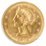 1878-S $5 Liberty PCGS MS63 CAC
