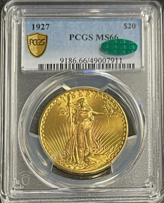 1927 $20 Saint Gaudens PCGS MS66 CAC
