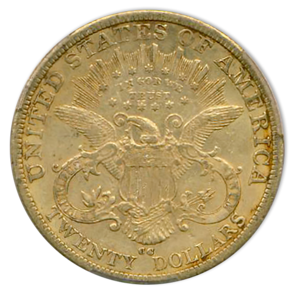 1879-CC $20 Liberty PCGS AU50 CAC