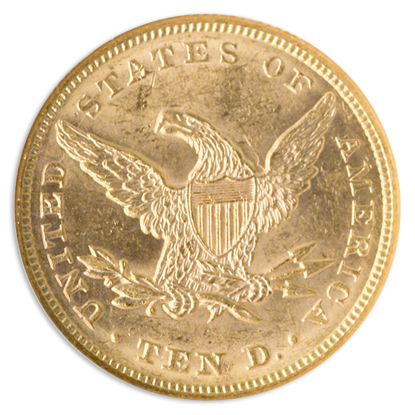 1861 $10 Liberty S.S. Republic NGC MS61
