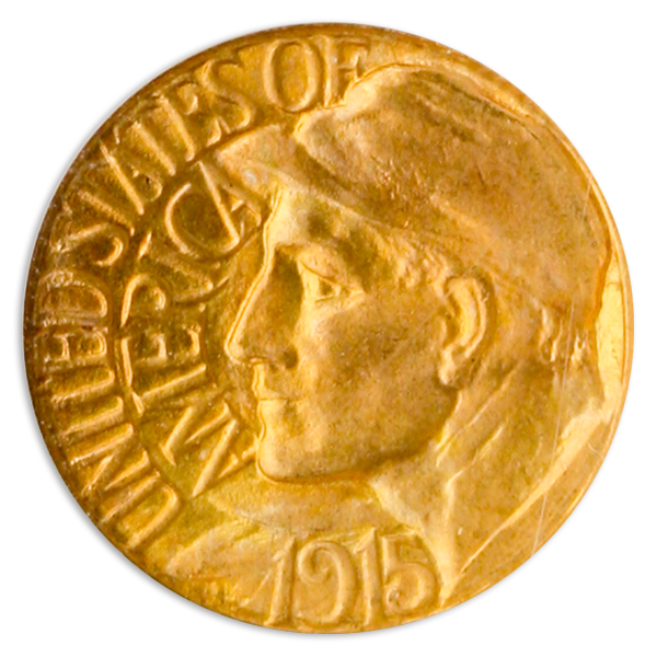 1915-S $1 Panama Pacific Gold Commemorative NGC MS67