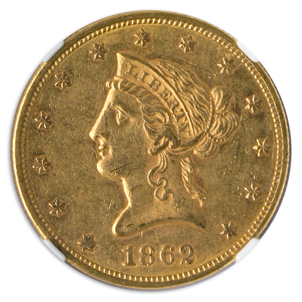1862 $10 Liberty NGC MS60