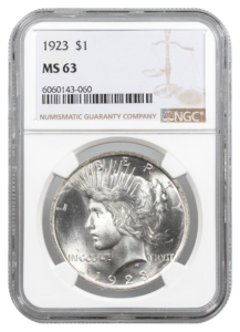 1923 Peace $1 NGC MS63