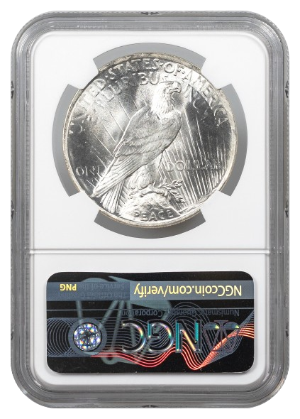 1923 Peace $1 NGC MS65