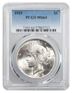 1925 Peace $1 PCGS MS64