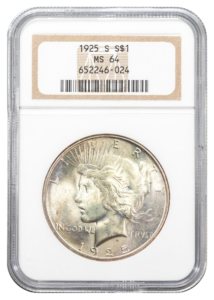 1925-S Peace $1 NGC MS64