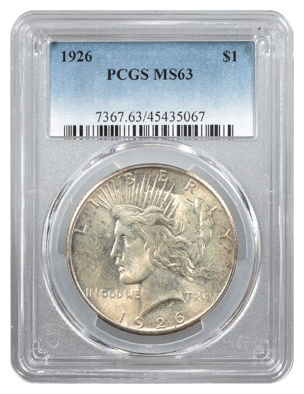 1926 Peace $1 PCGS MS63