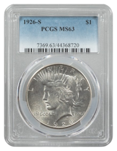 1926-S Peace $1 PCGS MS63