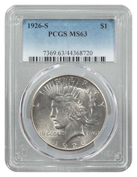 1926-S Peace $1 PCGS MS63