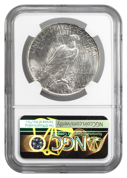 1923-D Peace $1 NGC MS63