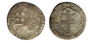 8 reales Philip II (Assayer D) 