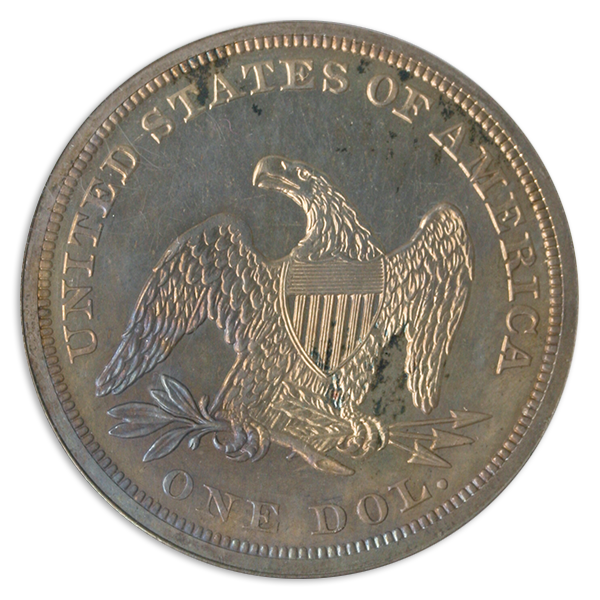1864 Seated Liberty $1 PCGS PR64
