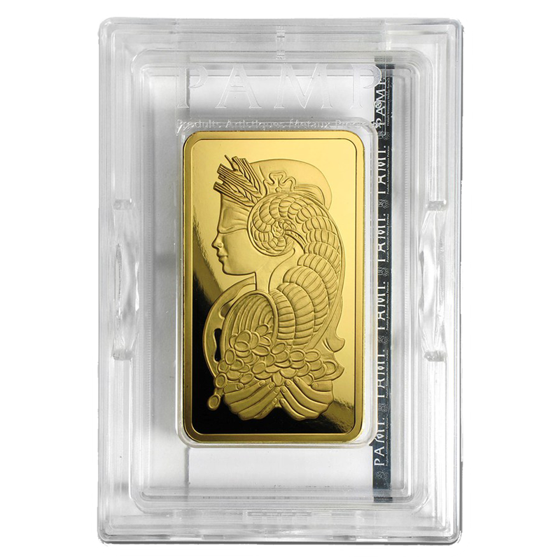 5 oz Pamp Suisse Gold Bar (New w/Assay, Types Vary)