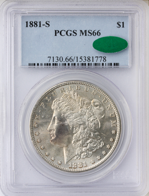 1881-S Morgan $1 PCGS MS66 CAC