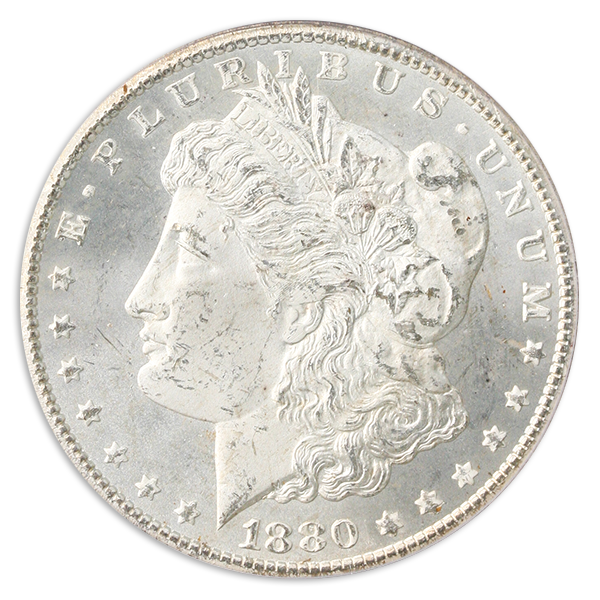 1880-CC Morgan $1 8/LOW7 PCGS MS65 CAC