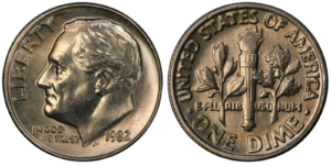 1982 10 Cents No Mintmark