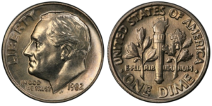 1982 10 Cents No Mintmark