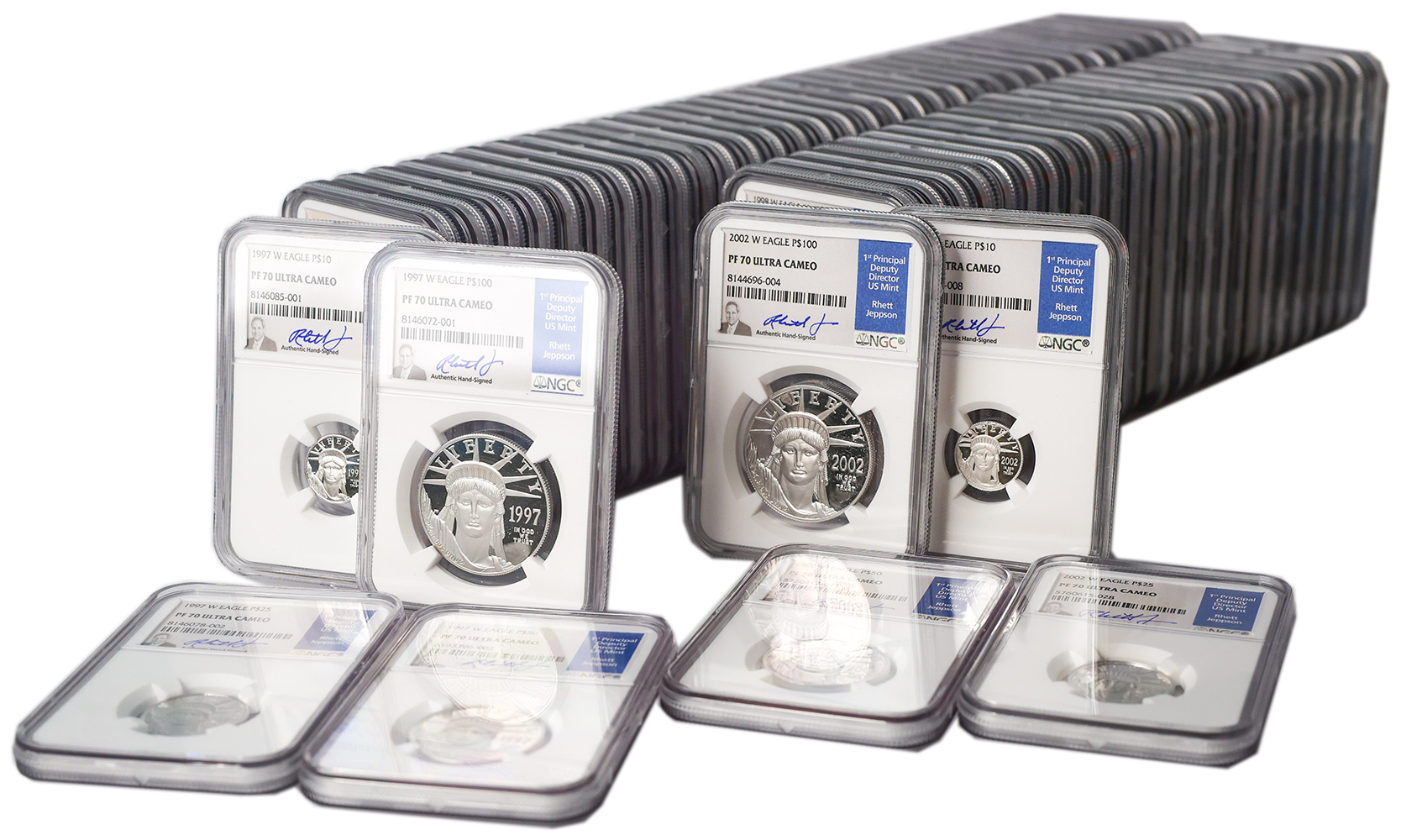 1997-2023 65-Piece Proof Platinum Eagle Set NGC PF70 1997-2023 65-Piece Proof Platinum Eagle Set NGC PF70
