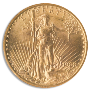 $20 Saint Gaudens No Motto Certified MS66 (Dates/Types Vary)