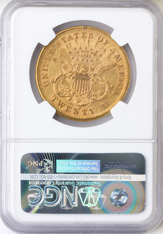 1876-S $20 Liberty NGC AU55 1876-S $20 Liberty NGC AU55