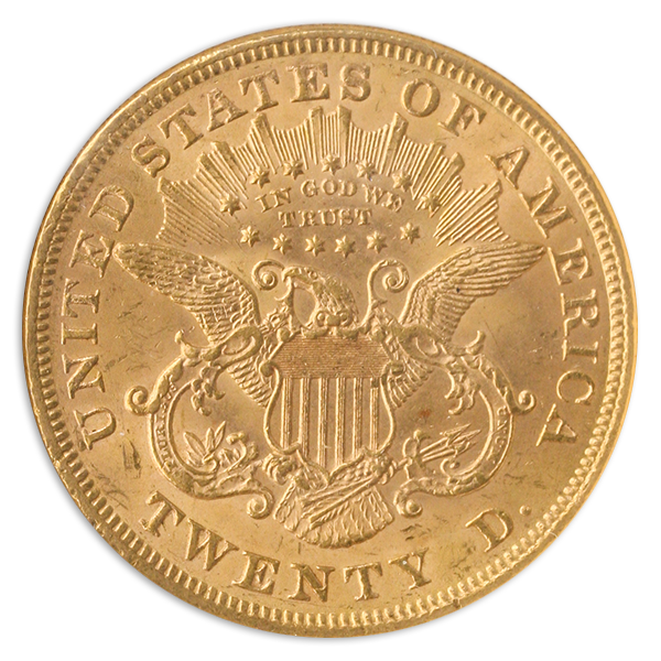 1873 $20 Liberty Open 3 Gold Coin NGC Mint State 61(MS61) 1873 $20 Liberty Open 3 Gold Coin NGC Mint State 61(MS61)