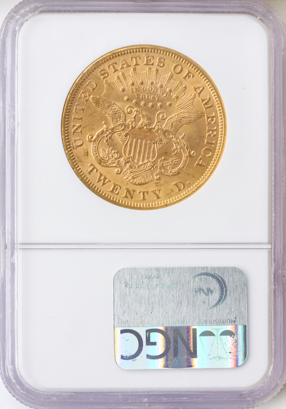 1873 $20 Liberty Open 3 Gold Coin NGC Mint State 61(MS61) 1873 $20 Liberty Open 3 Gold Coin NGC Mint State 61(MS61)