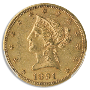 1891-CC $10 Liberty PCGS AU58 CAC