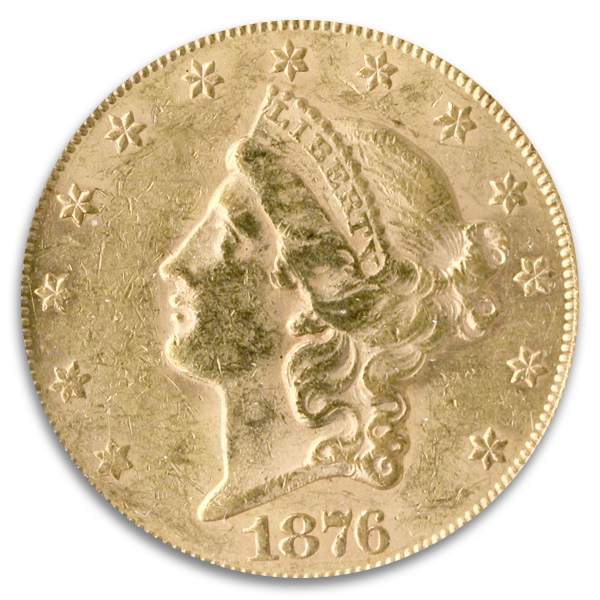 1876-S $20 Liberty Centennial NGC AU55