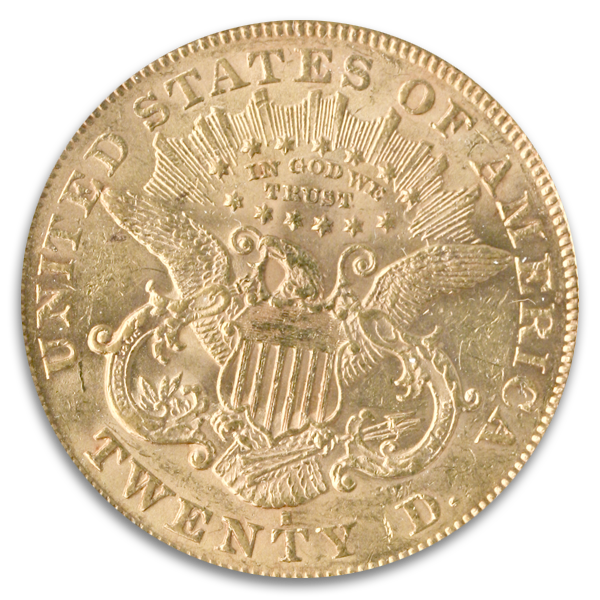 1876-S $20 Liberty Centennial NGC AU55