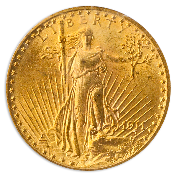 1911 $20 Saint Gaudens PCGS MS64