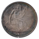 1836 Seated Liberty $1 Gobrecht Restrike Coin Alighnment PCGS PR 63 CAC