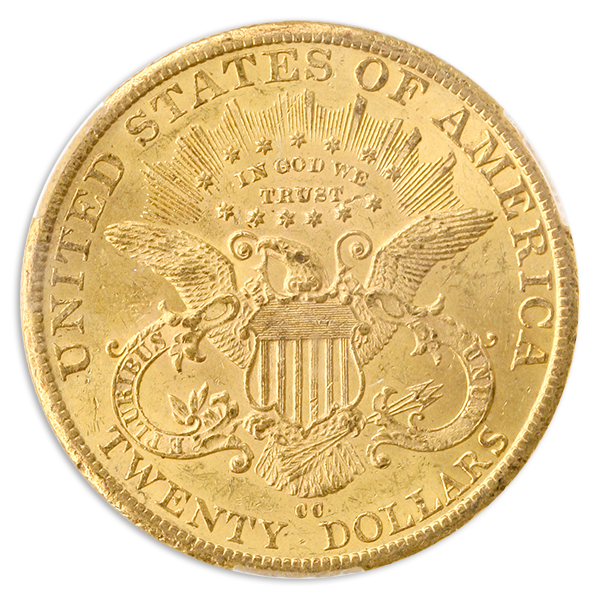 1883-CC $20 Liberty CAC AU58
