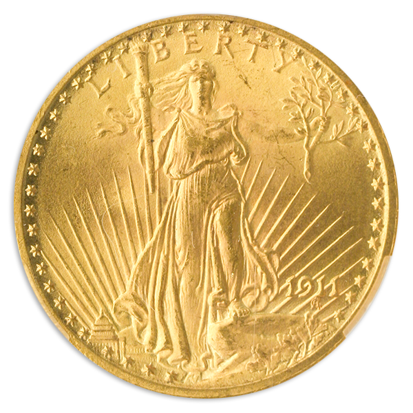 1911 $20 Saint Gaudens CACG MS65 +