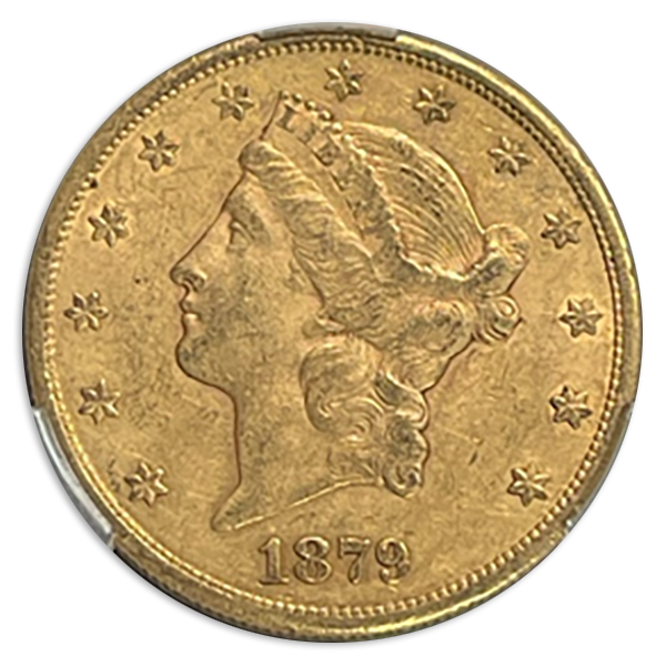 1879-CC $20 Liberty CACG XF45
