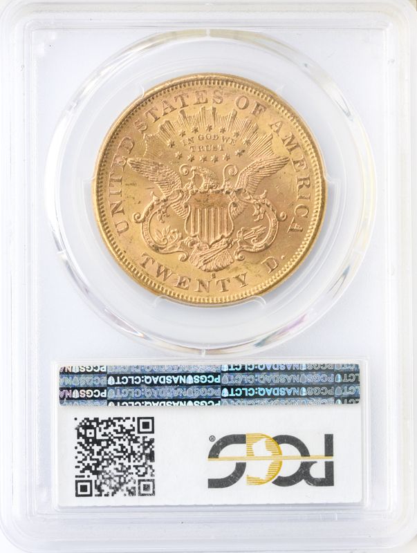 1876-S $20 Liberty PCGS MS62 CAC 1876-S $20 Liberty PCGS MS62 CAC
