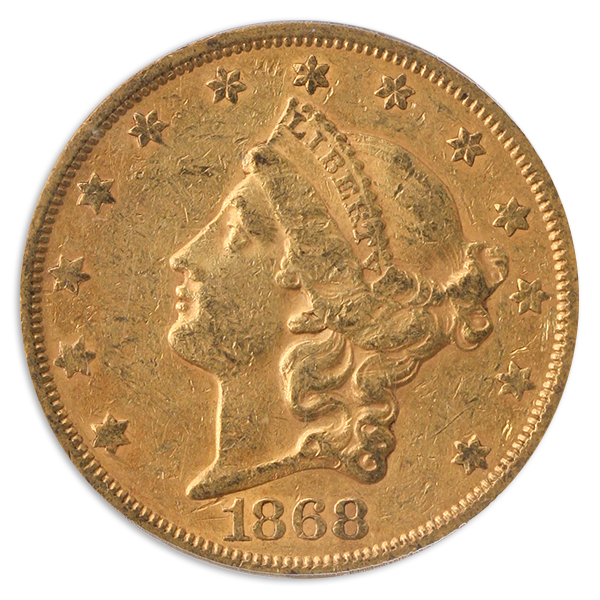 1868-S $20 Liberty PCGS XF45