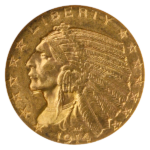 1914-S $5 Indian NGC MS62