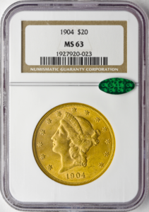 $20 Liberty Head Double Eagle MS63 (Dates/Types Vary)