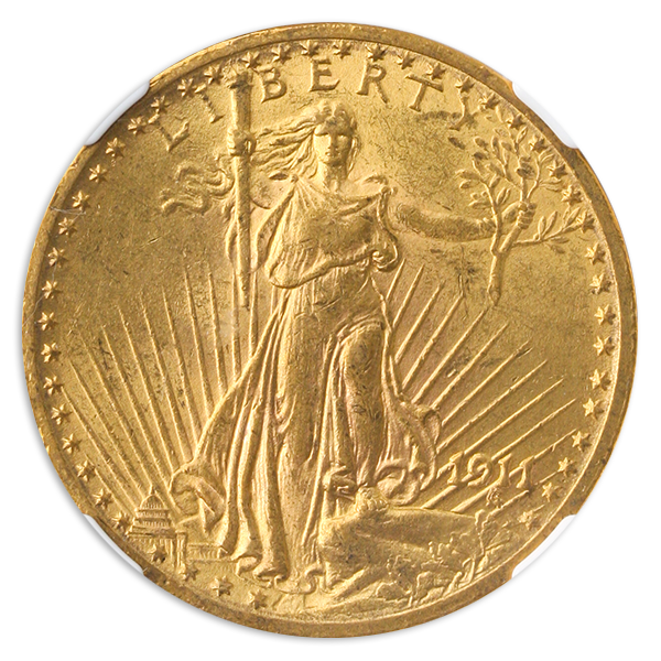 1911 $20 Saint Gaudens NGC MS62 CAC