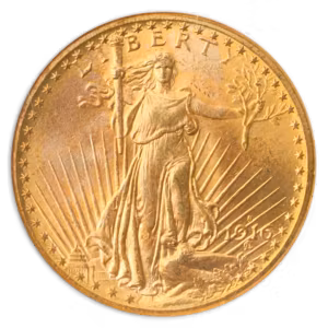 1916-S $20 Saint Gaudens NGC MS65