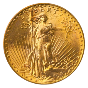 1914-D $20 Saint Gaudens PCGS MS65